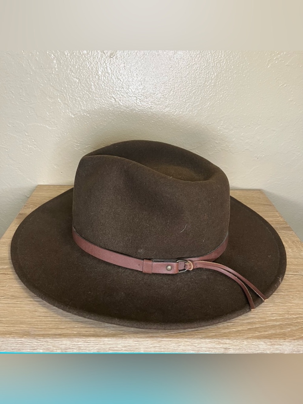 Vintage Dorfman Pacific WPL5923 100% Wool Felt Hat Fedora Made In USA Small 21”